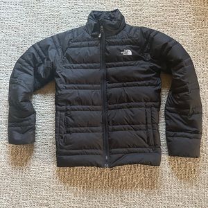 North Face  Black 550 Down Puffer Jacket Coat Youth Size XL Boys
